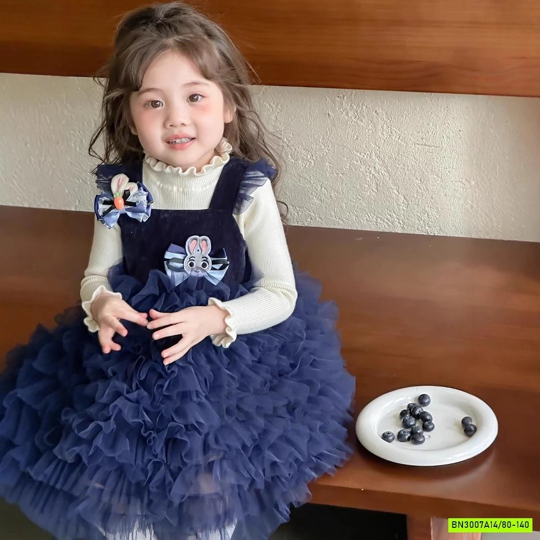 SÉT VÁY TUTU+ÁO LEN CHERRYCOCO