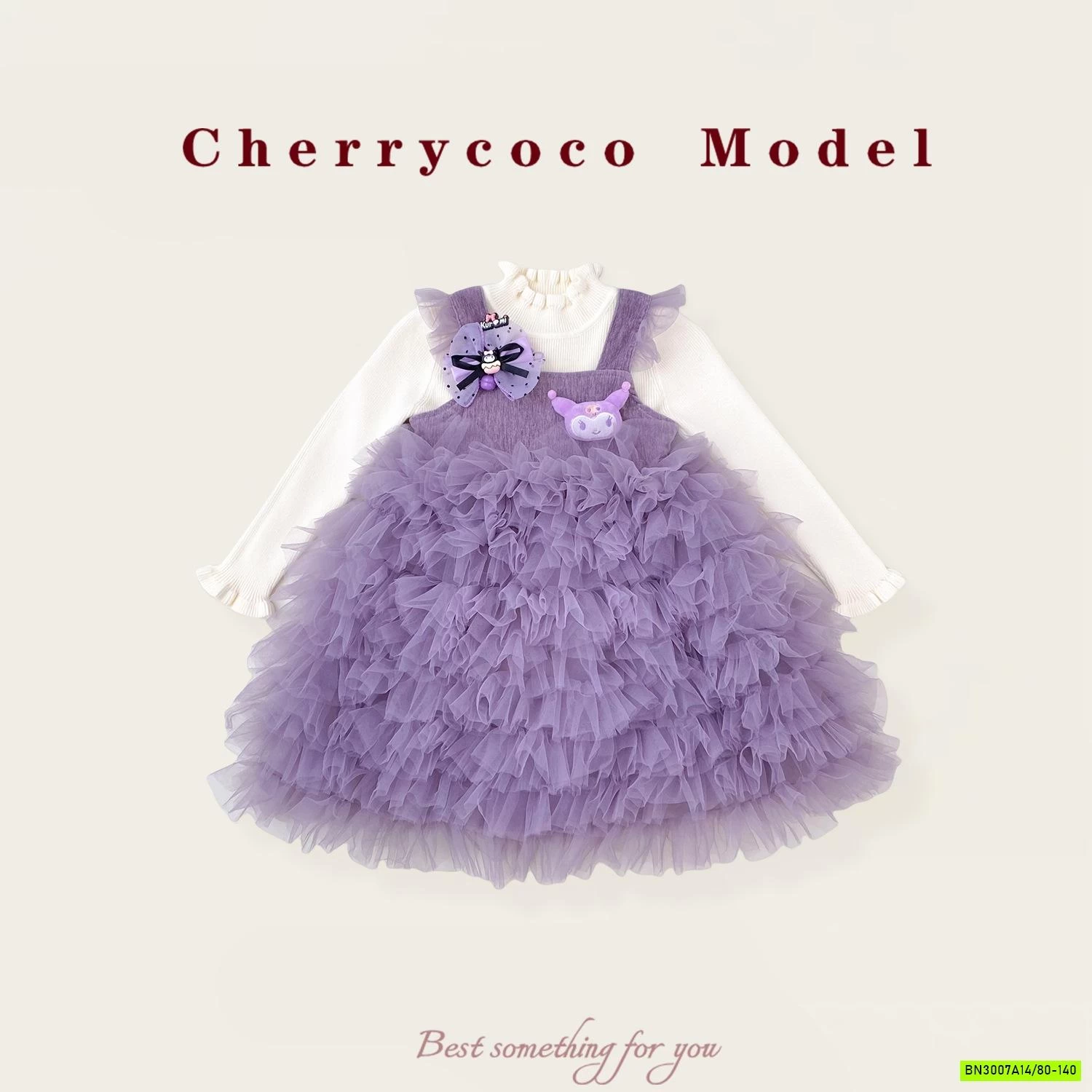 SÉT VÁY TUTU+ÁO LEN CHERRYCOCO