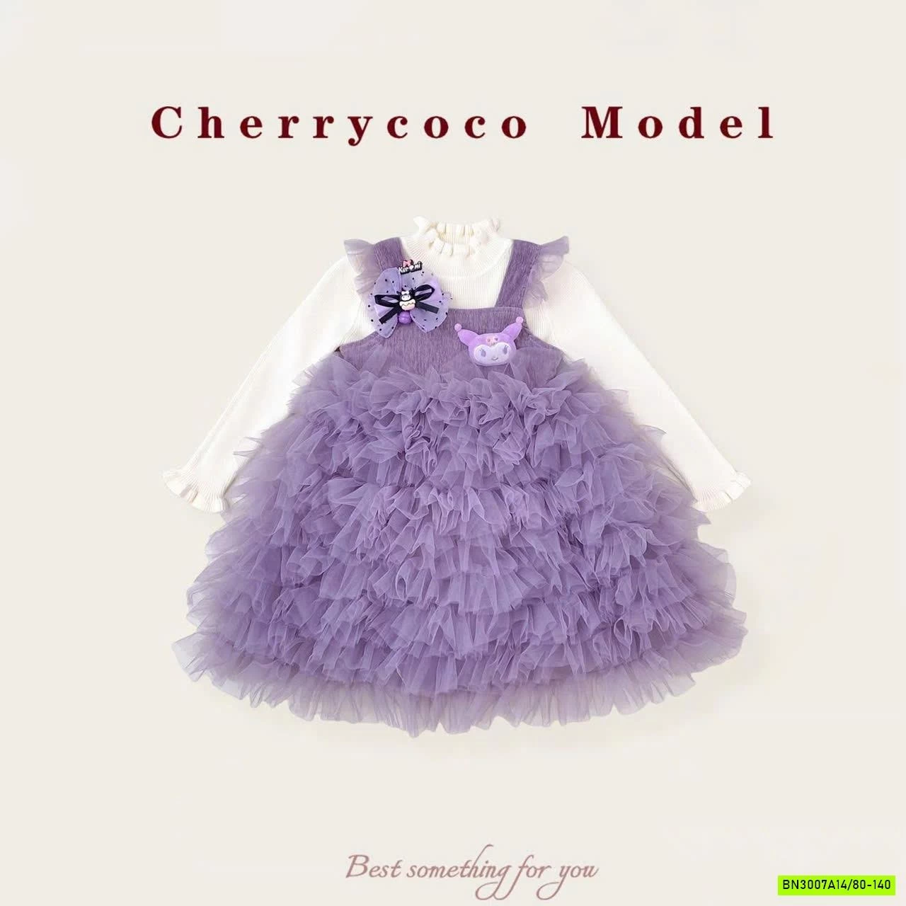 SÉT VÁY TUTU+ÁO LEN CHERRYCOCO