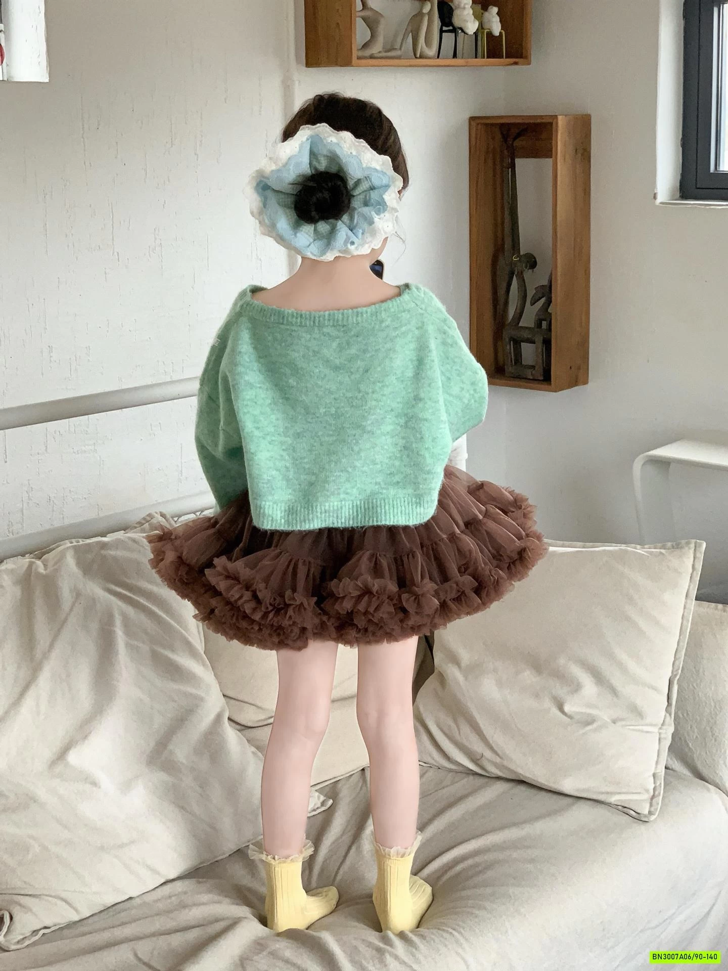 CROPTOP LEN XANH MIX CV TUTU