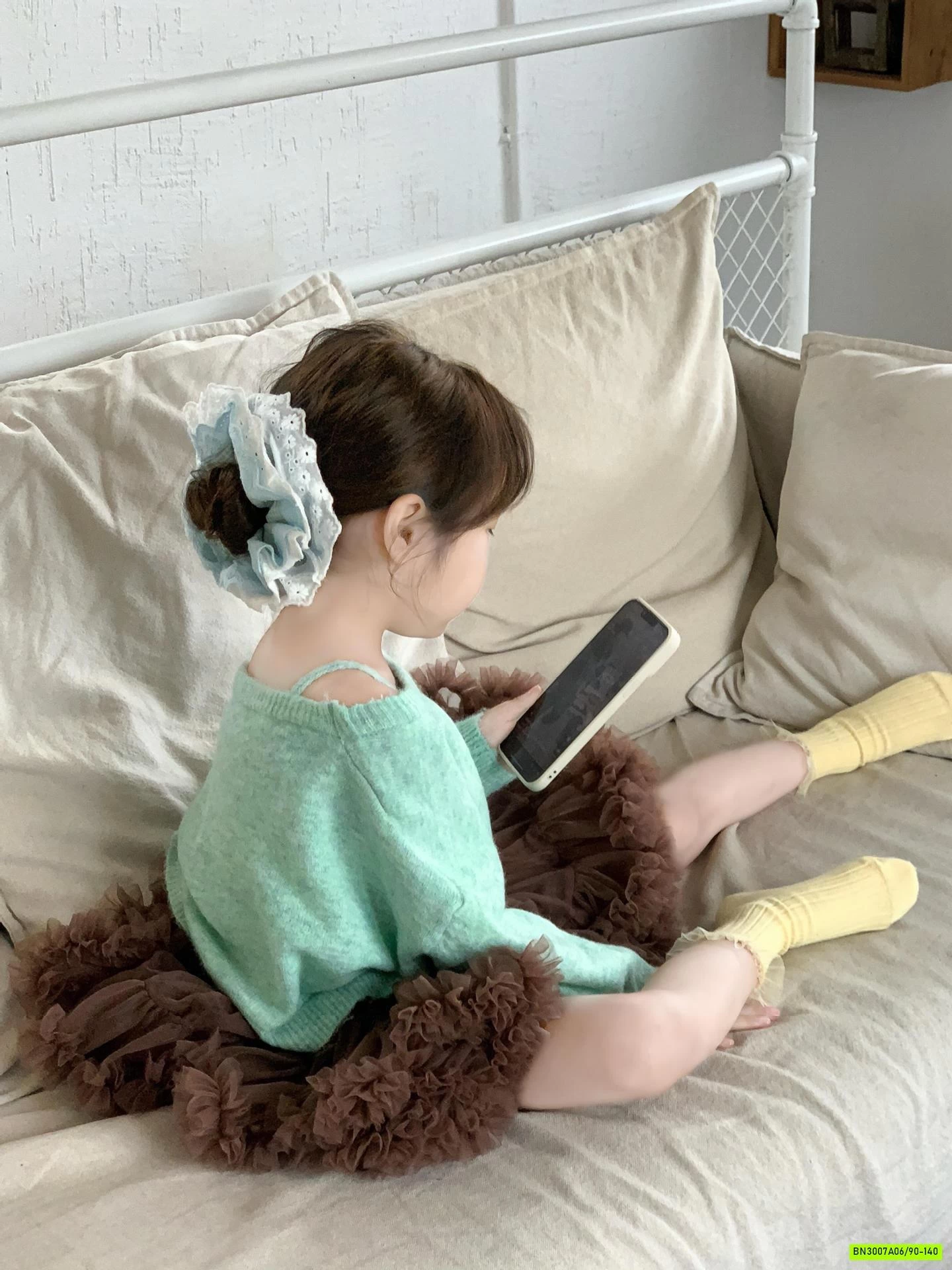 CROPTOP LEN XANH MIX CV TUTU