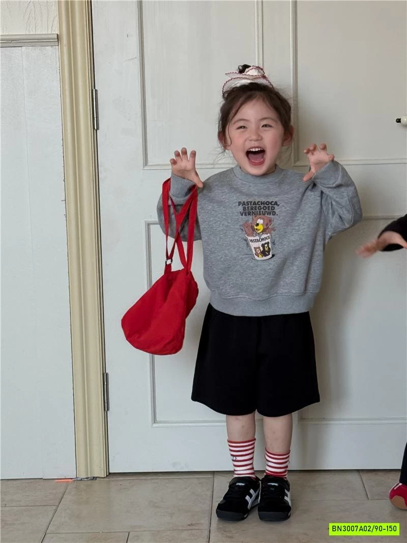 ÁO NỈ XÁM IN GẤU