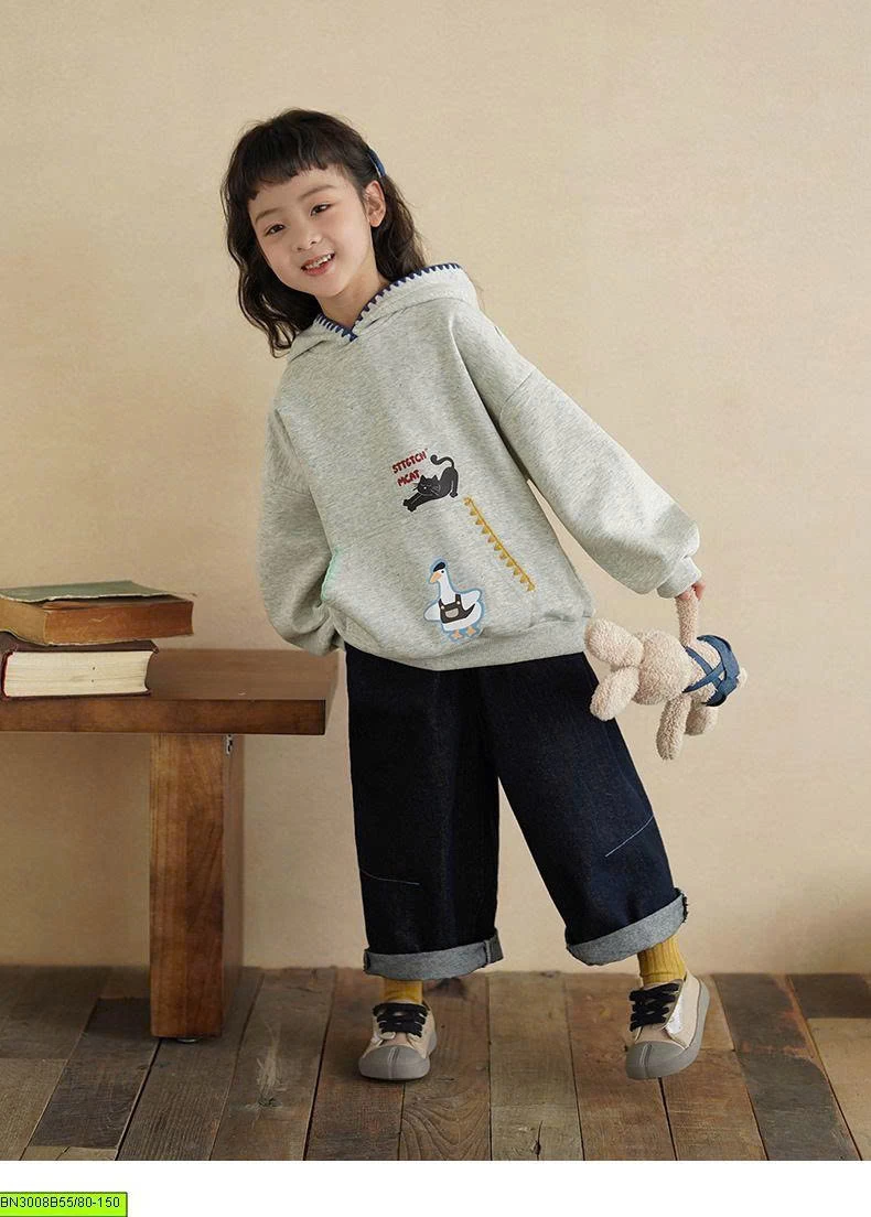 ÁO HOODIE BÉ GÁI HỌA TIẾT HOẠT HÌNH