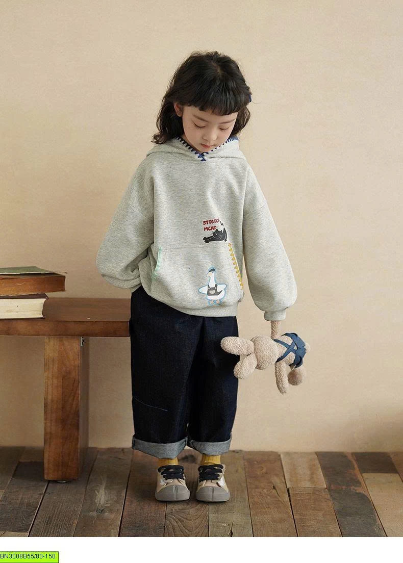 ÁO HOODIE BÉ GÁI HỌA TIẾT HOẠT HÌNH