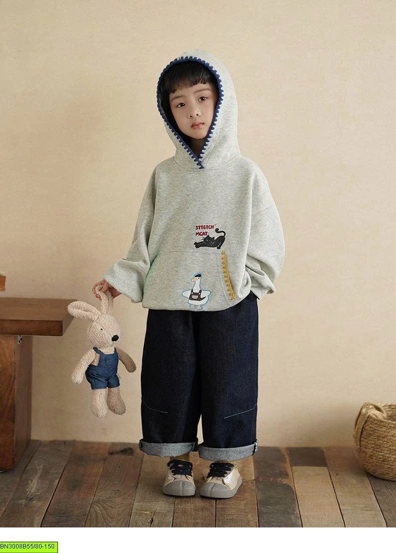 ÁO HOODIE BÉ GÁI HỌA TIẾT HOẠT HÌNH