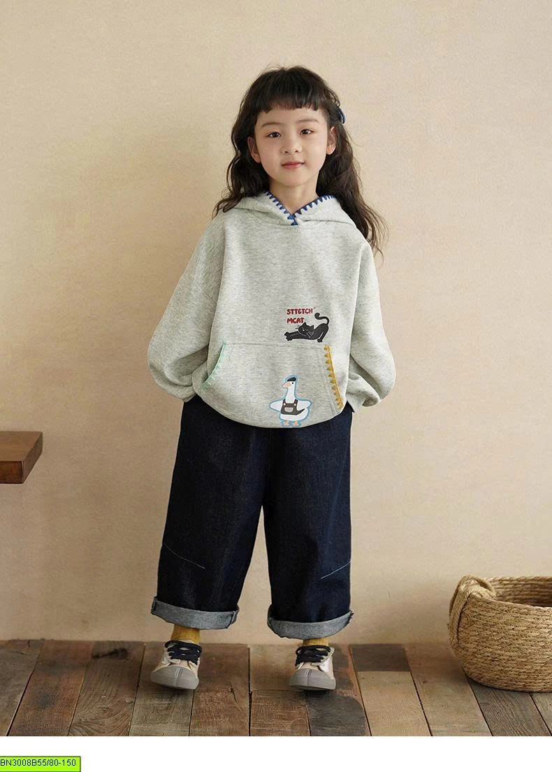 ÁO HOODIE BÉ GÁI HỌA TIẾT HOẠT HÌNH