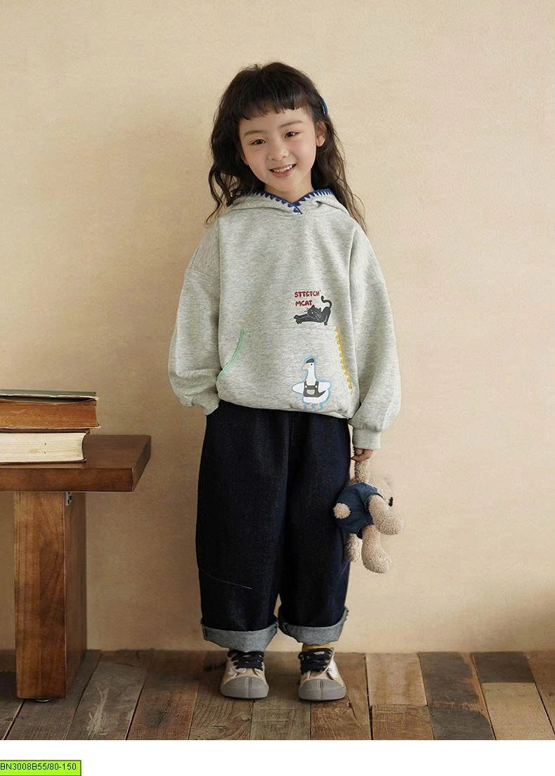 ÁO HOODIE BÉ GÁI HỌA TIẾT HOẠT HÌNH