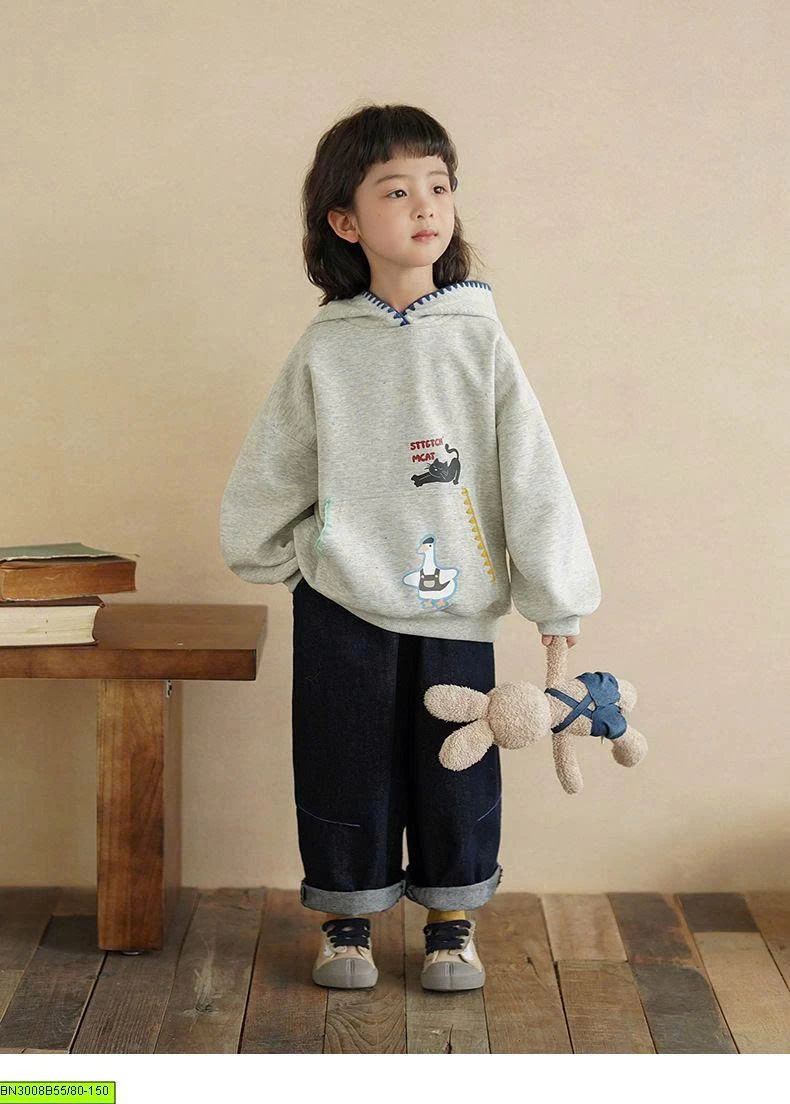 ÁO HOODIE BÉ GÁI HỌA TIẾT HOẠT HÌNH