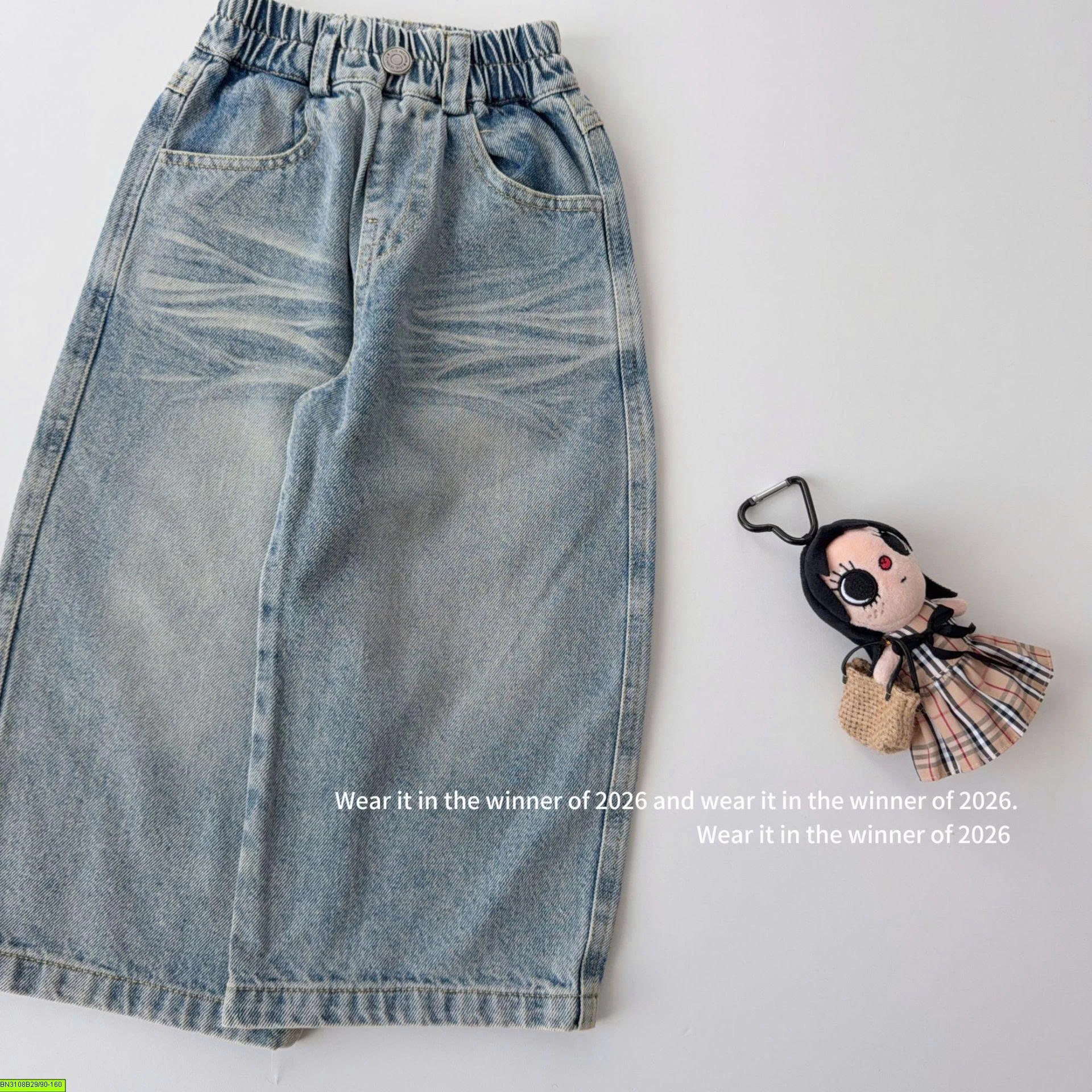 QUẦN JEAN ỐNG SUÔNG TÚI HỌA TIẾT T&Q KIDS