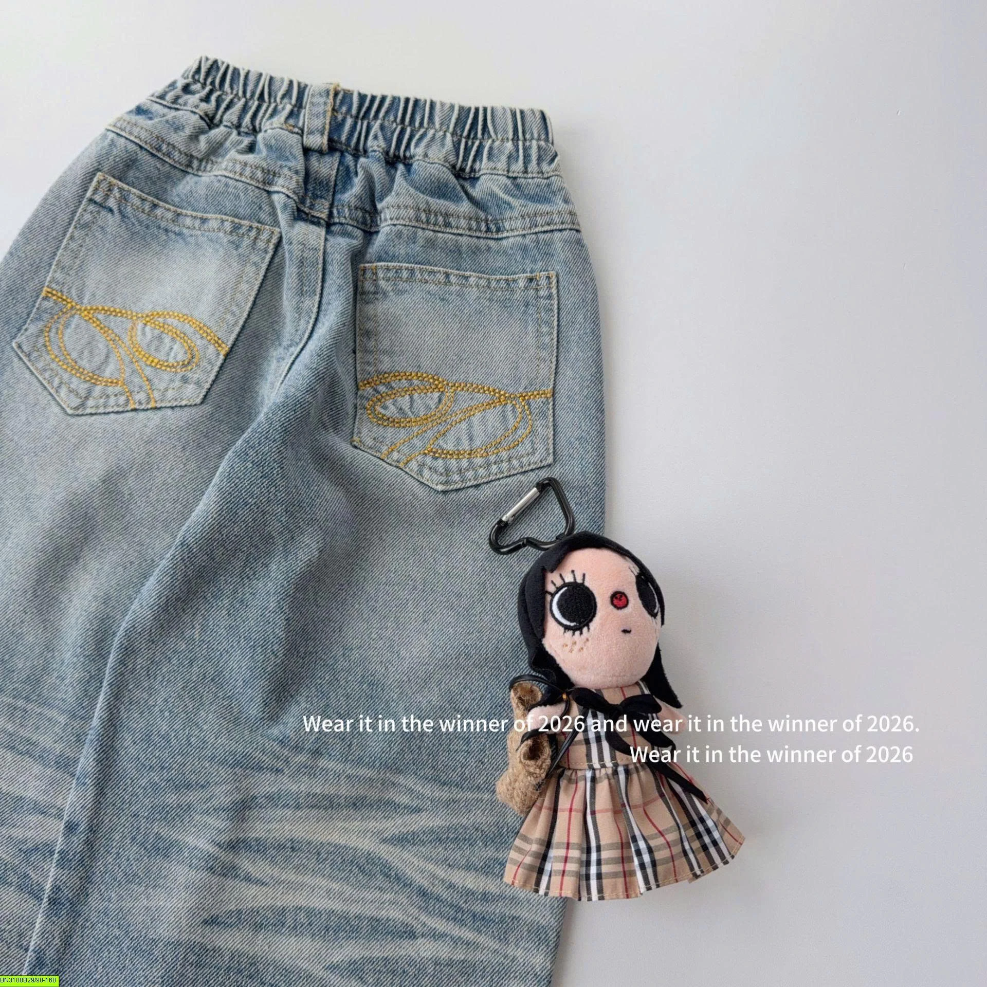 QUẦN JEAN ỐNG SUÔNG TÚI HỌA TIẾT T&Q KIDS