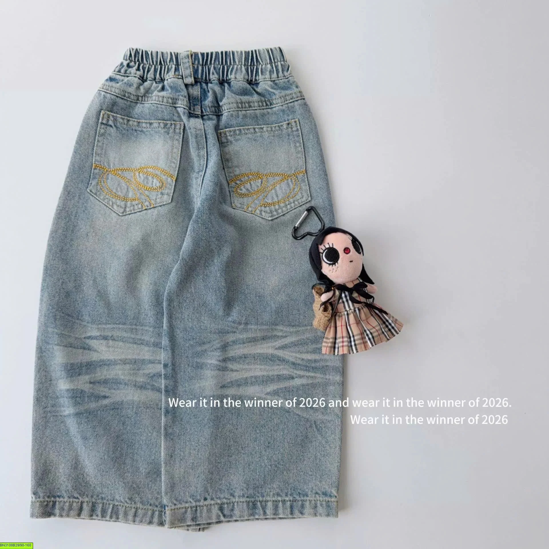 QUẦN JEAN ỐNG SUÔNG TÚI HỌA TIẾT T&Q KIDS