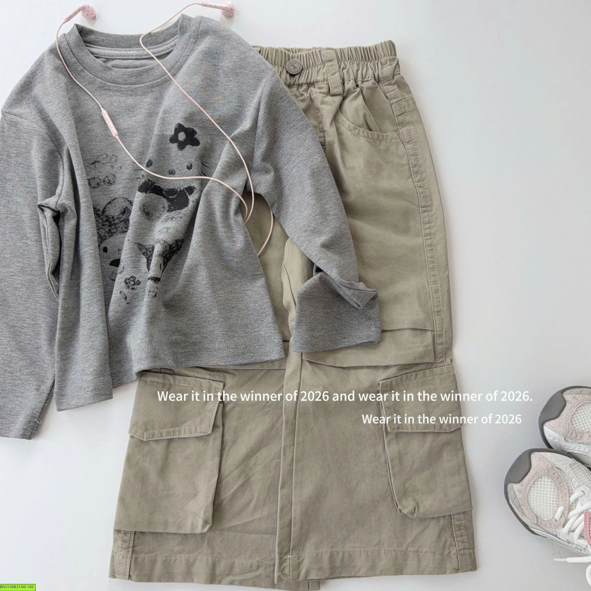 ÁO THUN XÁM IN HÌNH T&Q KIDS