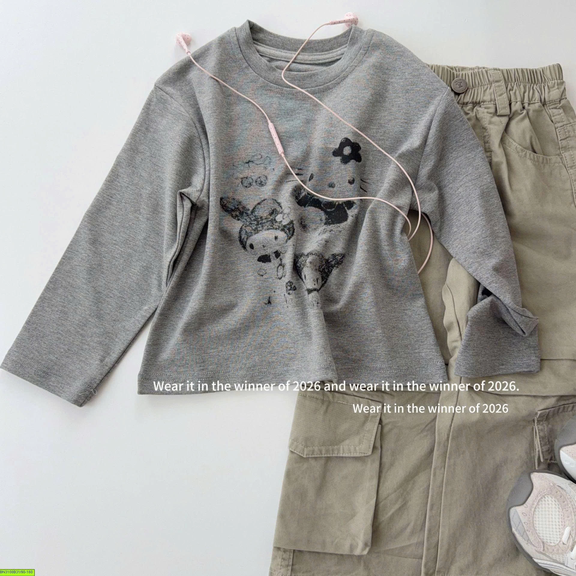 ÁO THUN XÁM IN HÌNH T&Q KIDS