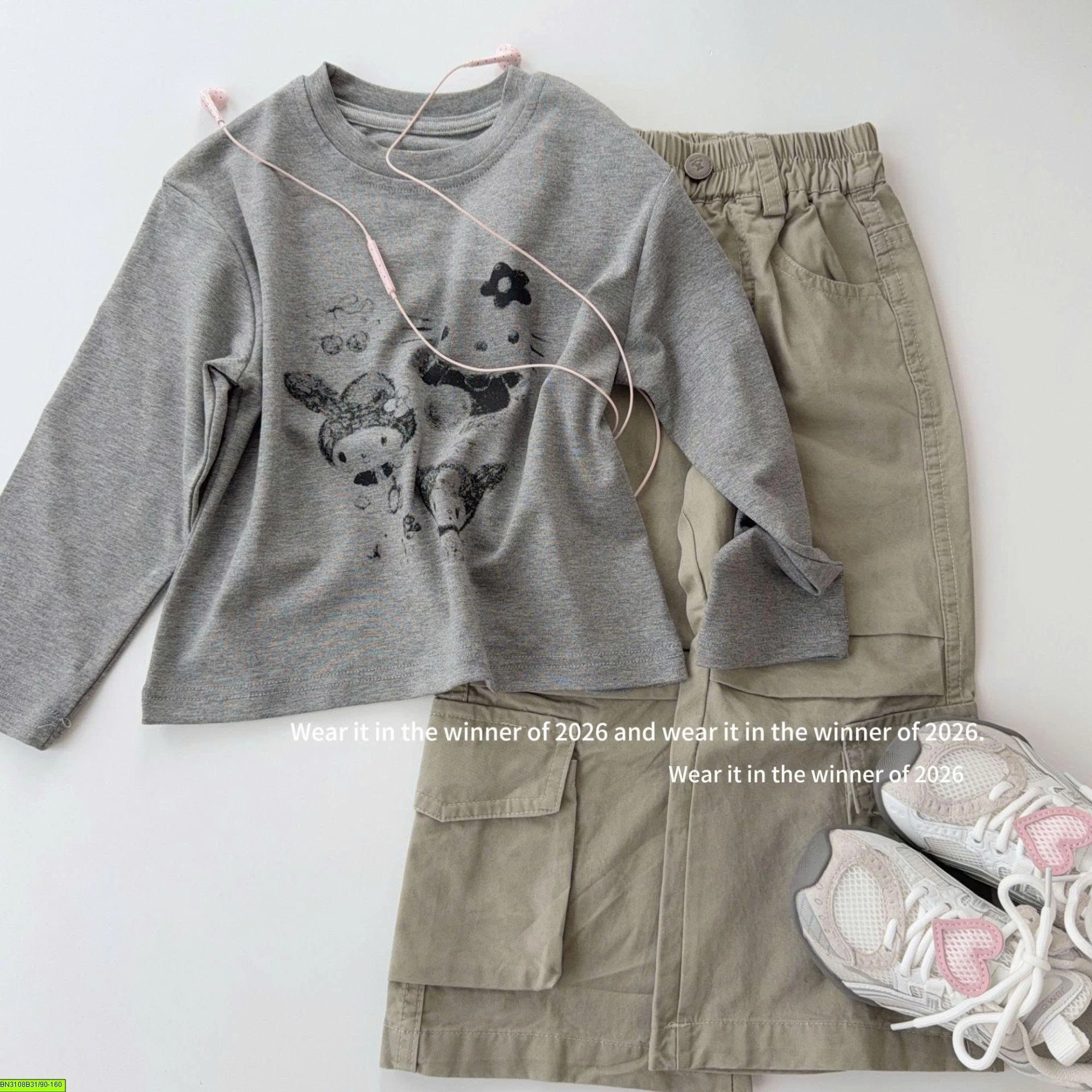 ÁO THUN XÁM IN HÌNH T&Q KIDS