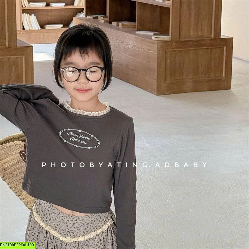 ÁO THUN PHỐI VIỀN REN ADBABY