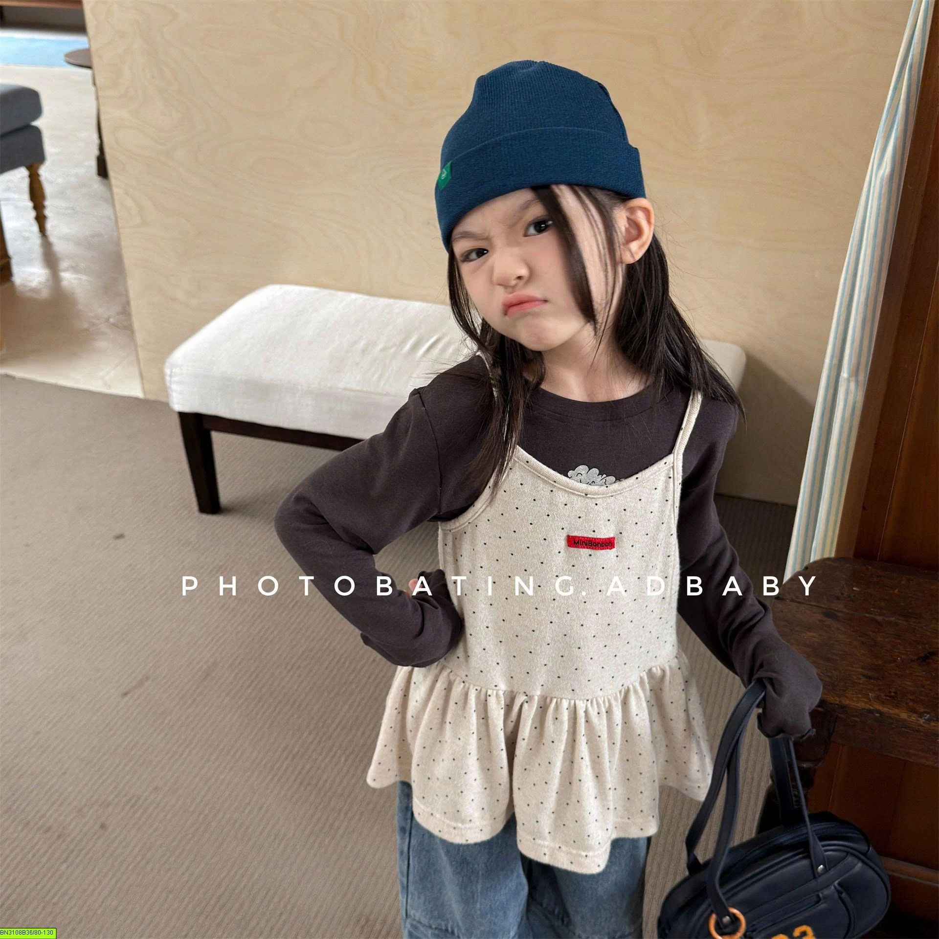 ÁO 2 DÂY CHẤM BI ADBABY