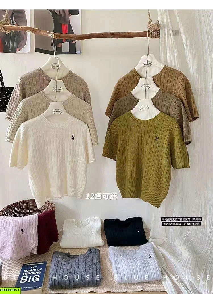ÁO LEN THÊU NGỰA CHO NỮ