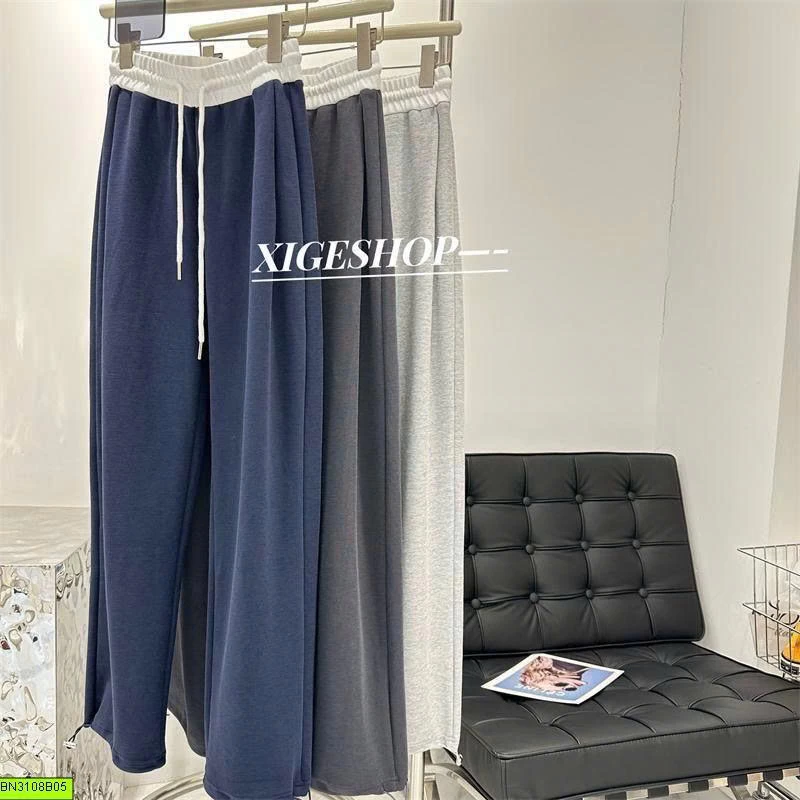 QUẦN SUÔNG COTTON PHỐI MÀU CẠP