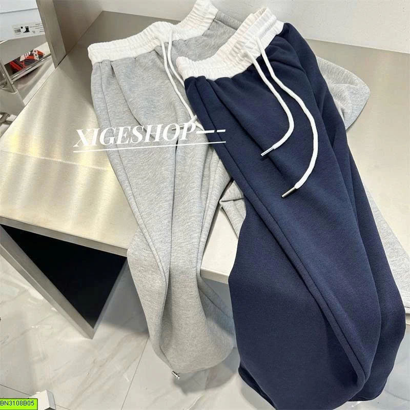 QUẦN SUÔNG COTTON PHỐI MÀU CẠP