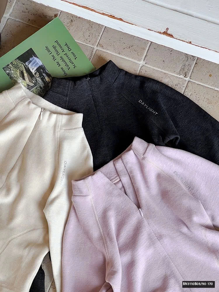 ÁO NỈ BÔNG CỔ  KÉO KHÓA AMBB 25G047