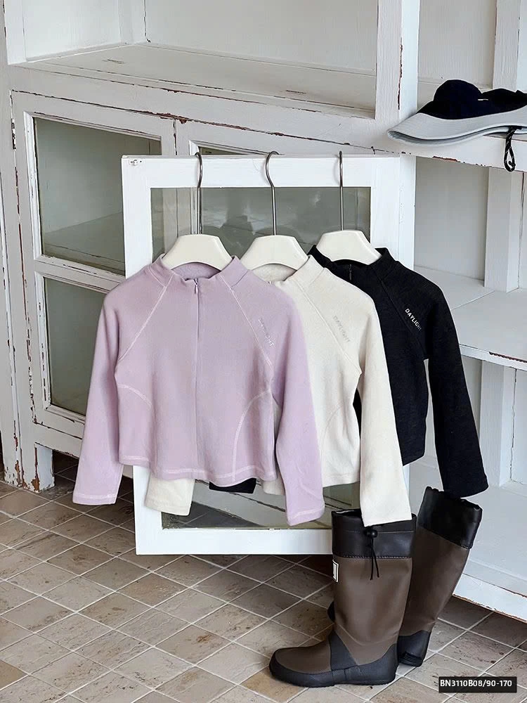 ÁO NỈ BÔNG CỔ  KÉO KHÓA AMBB 25G047