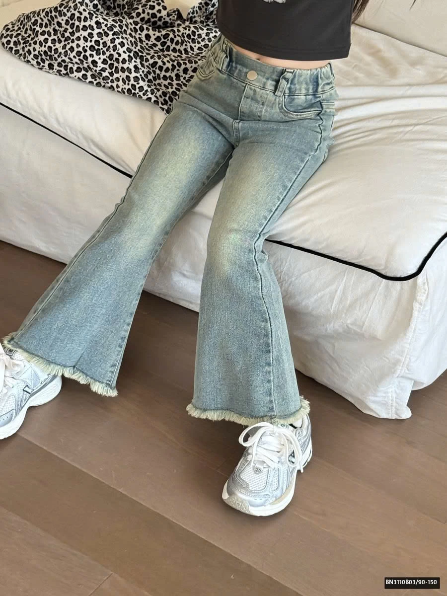 QUẦN JEAN ỐNG LOE CẠP CHUN