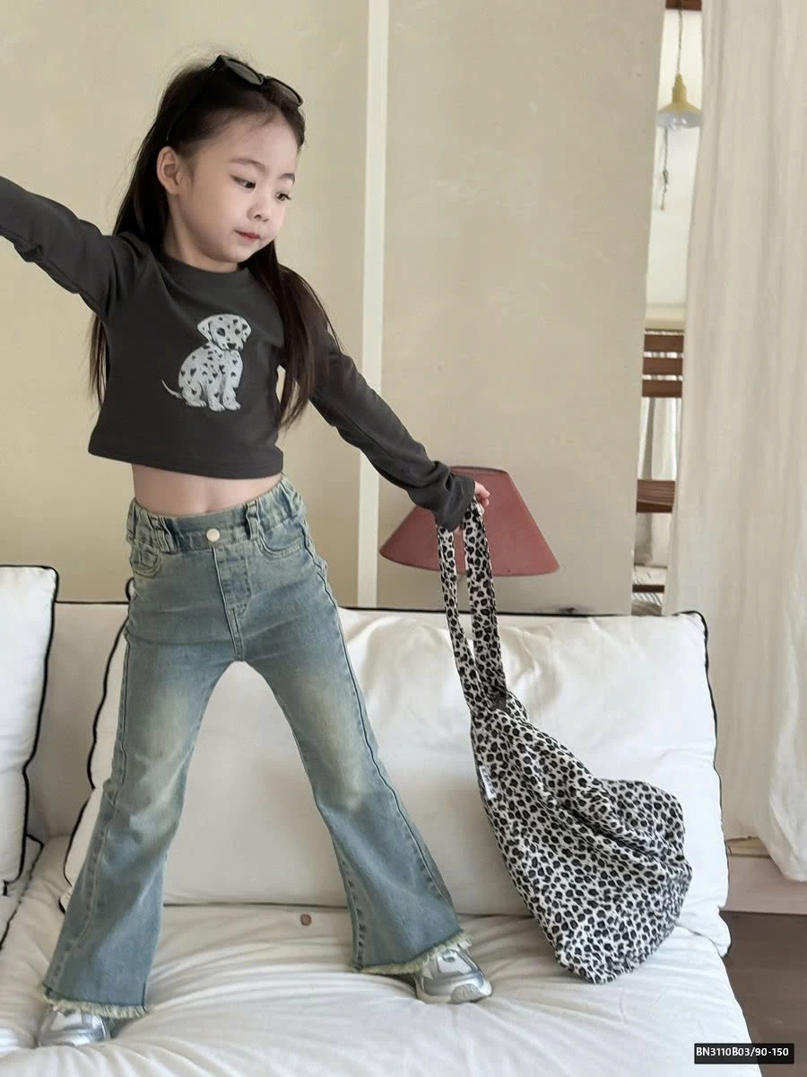 QUẦN JEAN ỐNG LOE CẠP CHUN