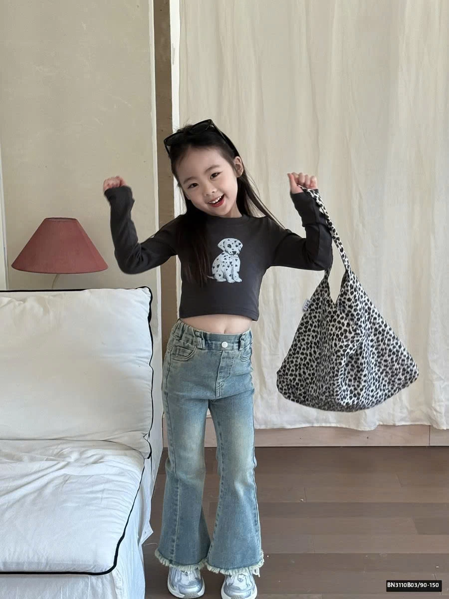 QUẦN JEAN ỐNG LOE CẠP CHUN