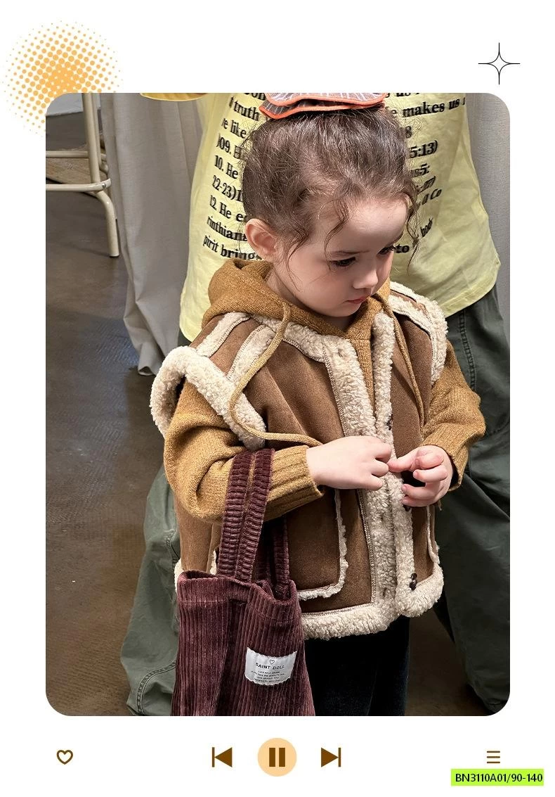 KHOÁC GILE LÔNG CỪU VINTAGE