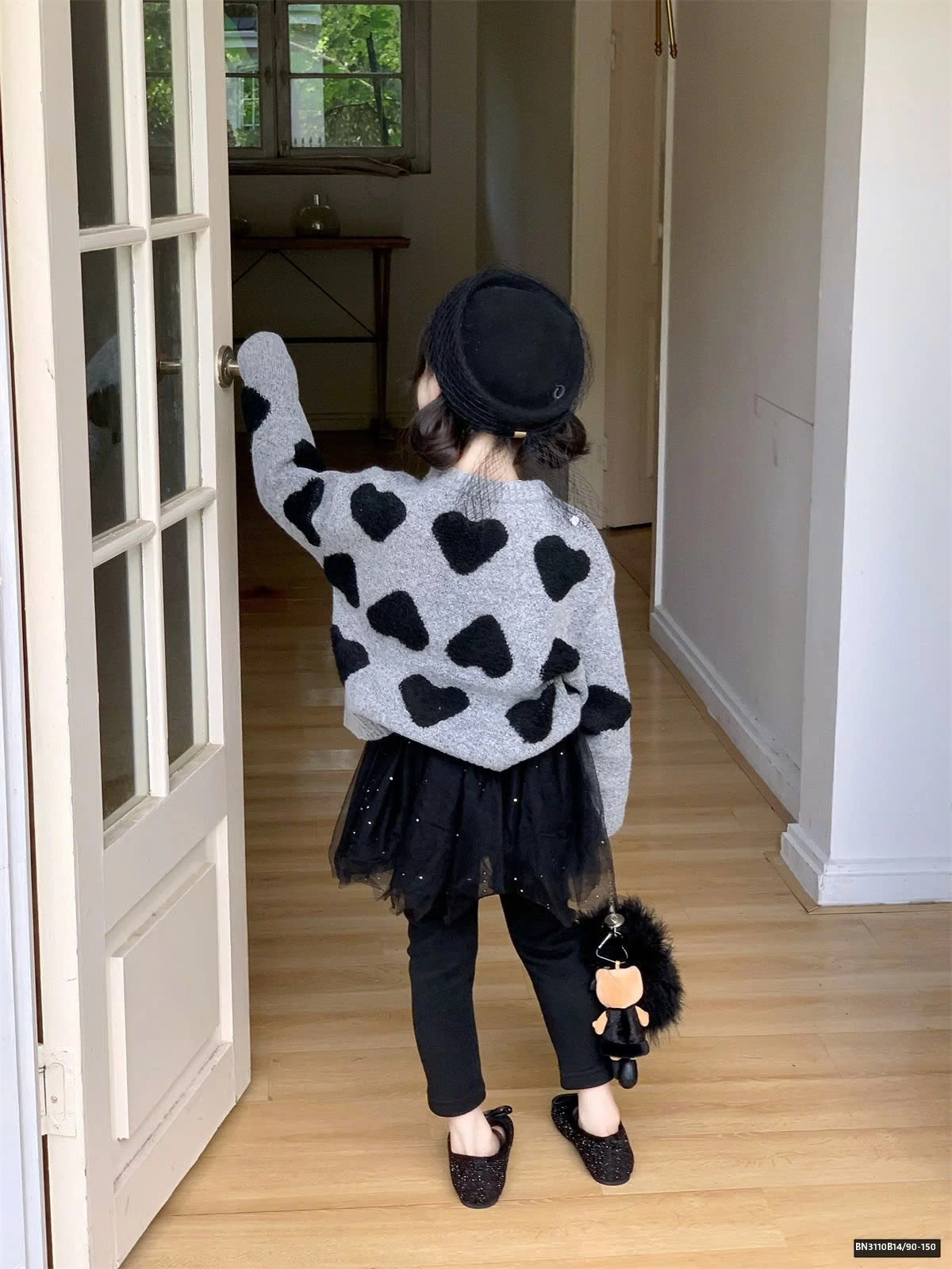 SÉT ÁO LEN TRÁI TIM MIX QUẦN LEG TUTU