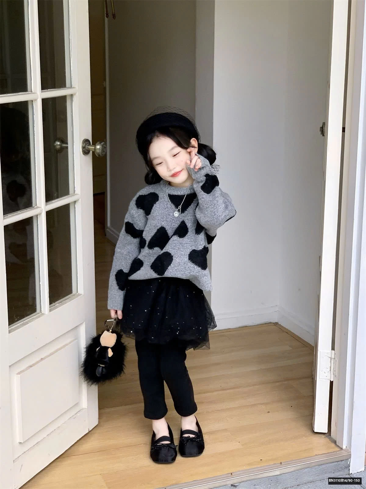 SÉT ÁO LEN TRÁI TIM MIX QUẦN LEG TUTU