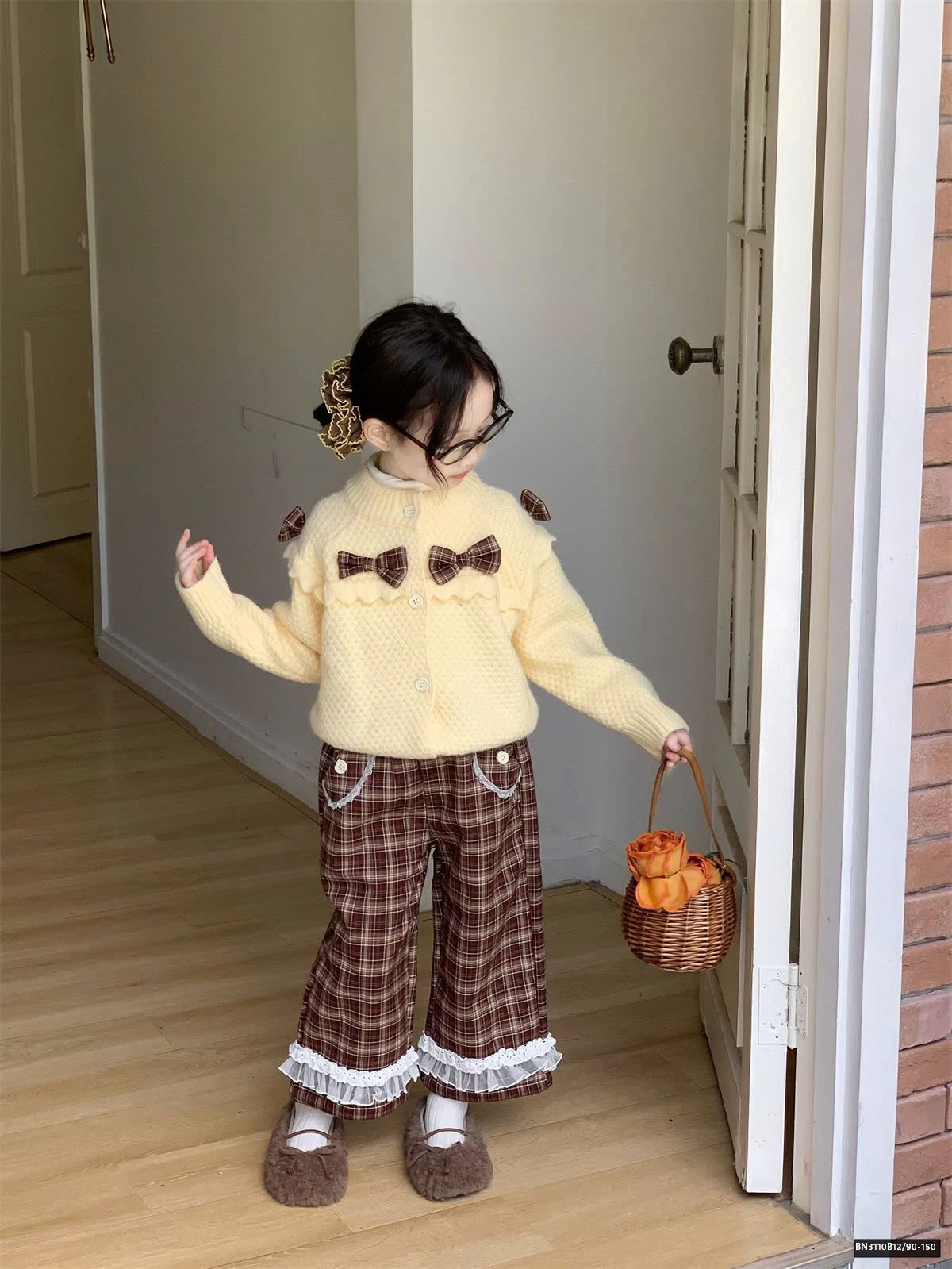 SET ÁO LEN NƠ MIX QUẦN KẺ BG