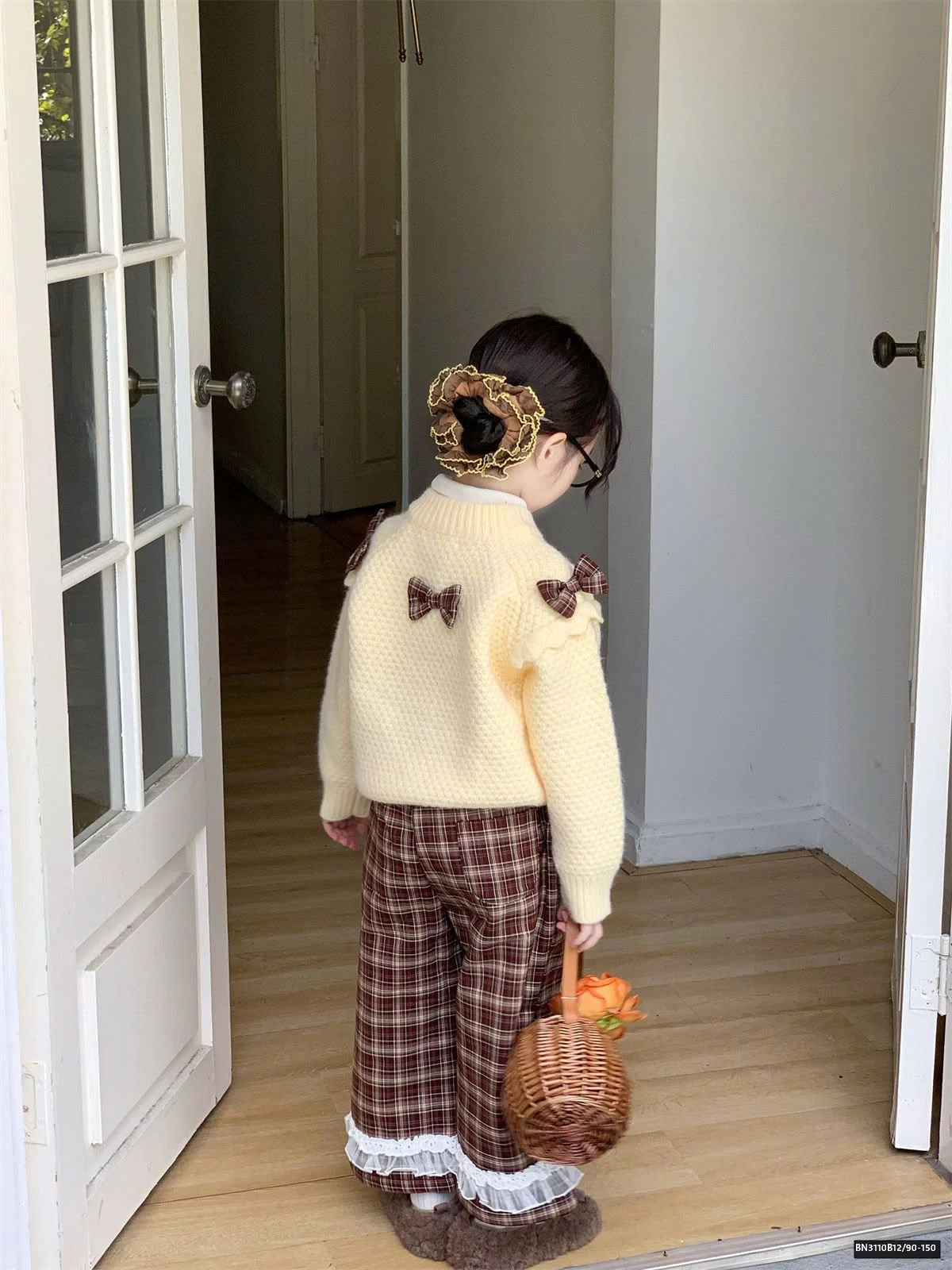 SET ÁO LEN NƠ MIX QUẦN KẺ BG