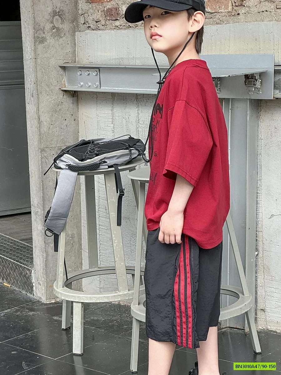 ÁO ĐỎ MIX SHORT ĐEN