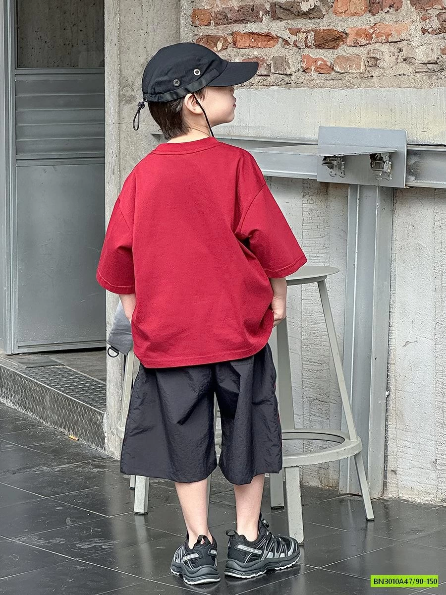 ÁO ĐỎ MIX SHORT ĐEN