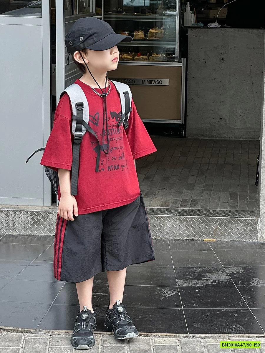 ÁO ĐỎ MIX SHORT ĐEN