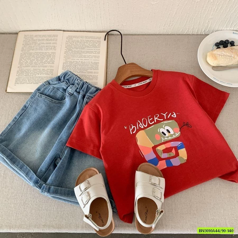 ÁO THUN ĐỎ IN SẮC MÀU