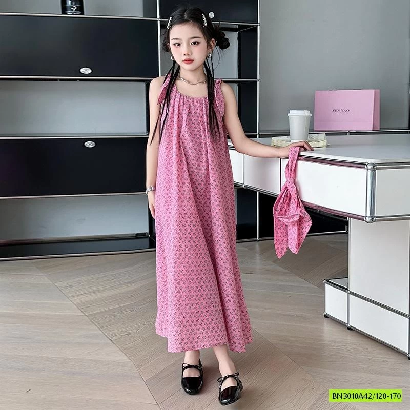 ĐẦM MAXI HỒNG 2 DÂY (KO KÈM TÚI)