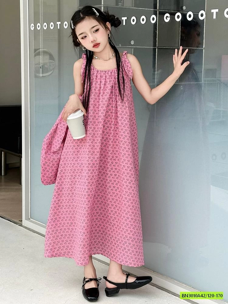 ĐẦM MAXI HỒNG 2 DÂY (KO KÈM TÚI)