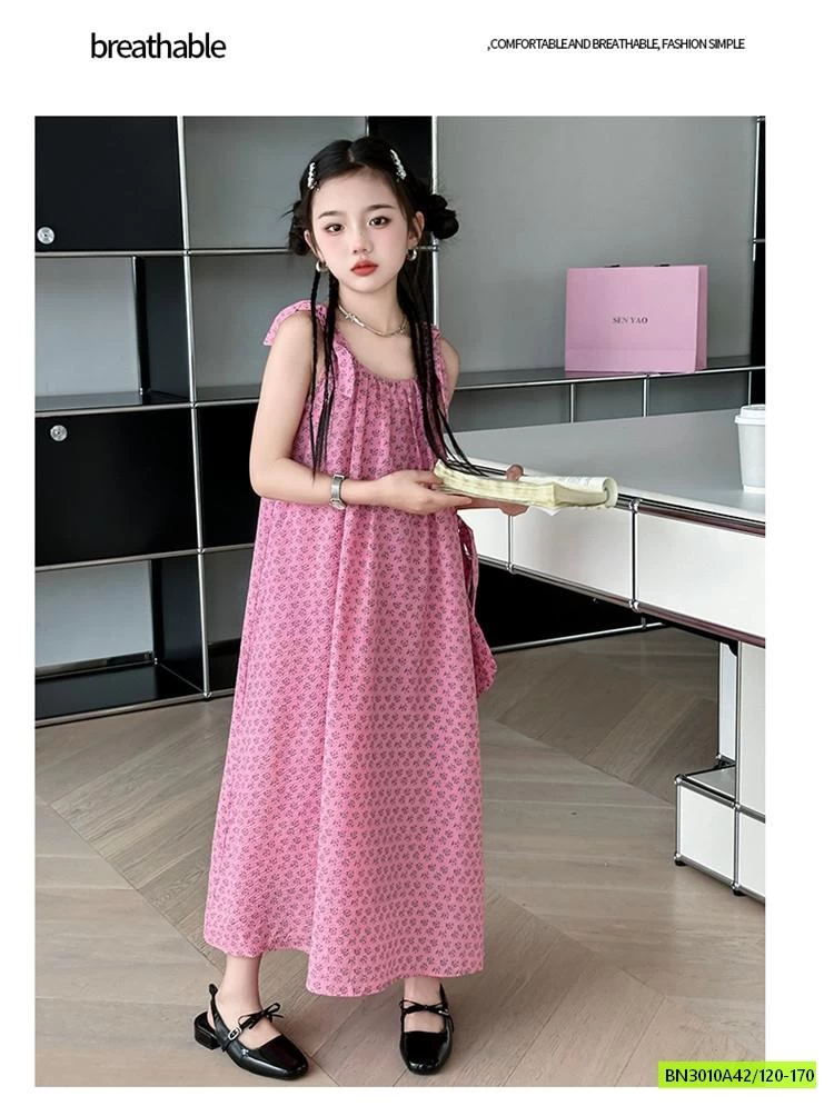 ĐẦM MAXI HỒNG 2 DÂY (KO KÈM TÚI)