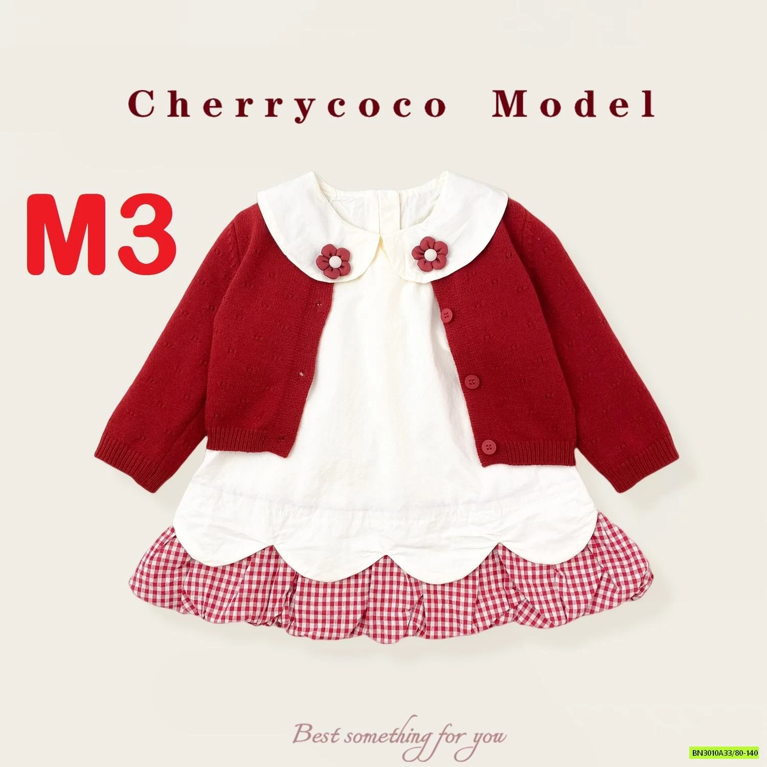 SÉT VÁY+CARDIGAN ĐỎ CHERRYCOCO