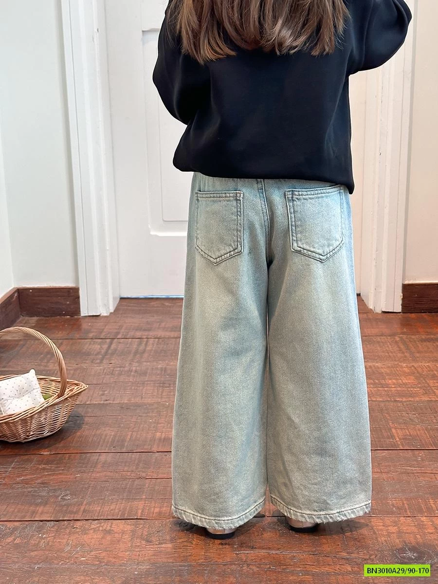 JEANS SUÔNG THÊU NƠ 25F044 AMBB