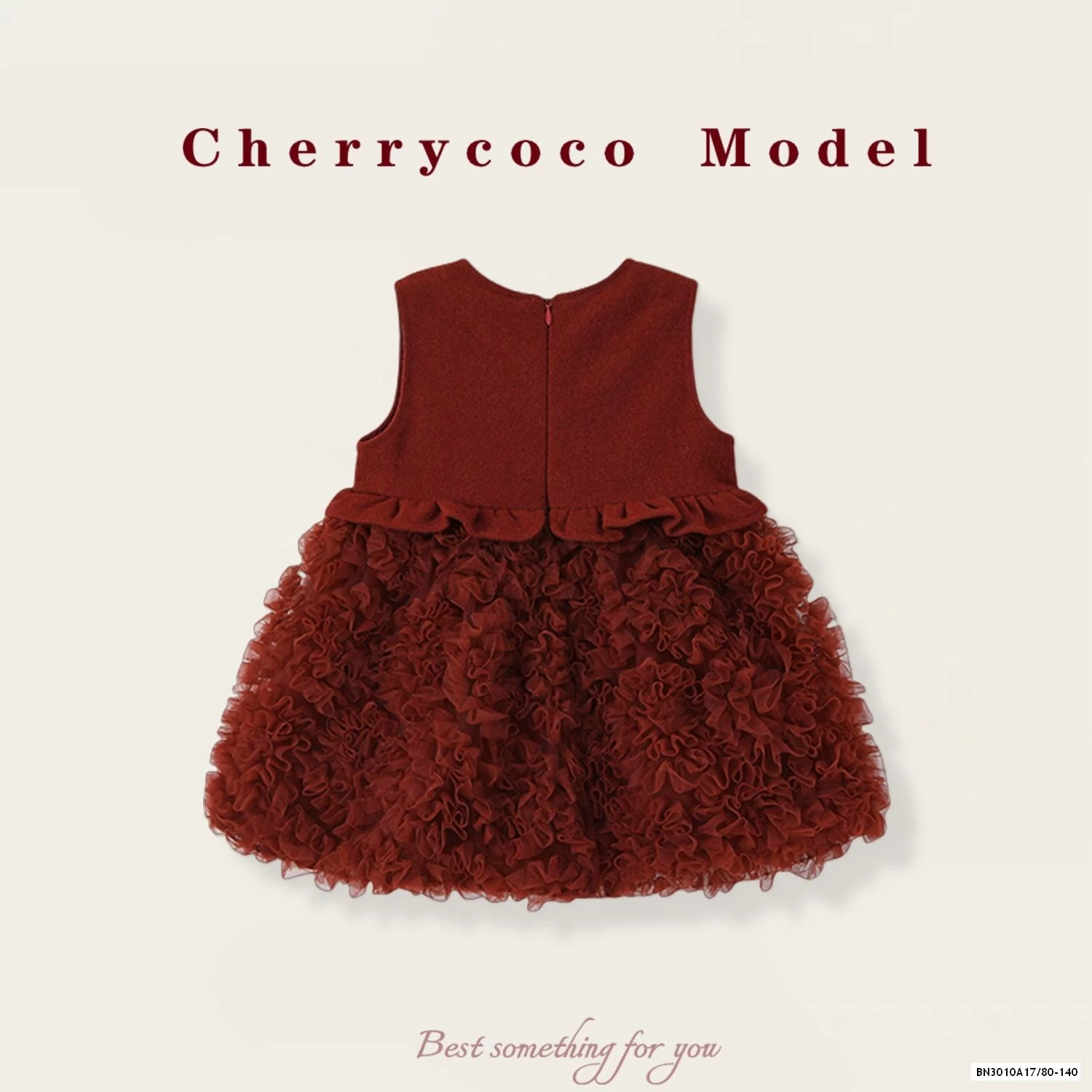 SÉT VÁY ĐỎ KÈM NƠ CÀI VOAN CHERRYOCO