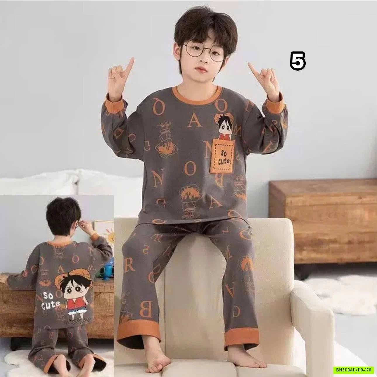 BỘ MẶC NHÀ BÉ TRAI SZ ĐẠI