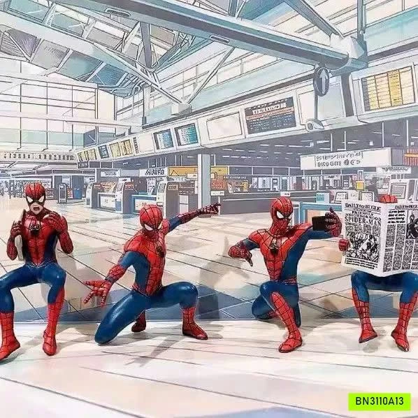 SET 4 MÔ HÌNH SPIDERMAN DECOR TRANG TRÍ