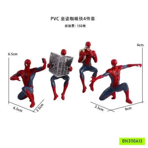 SET 4 MÔ HÌNH SPIDERMAN DECOR TRANG TRÍ