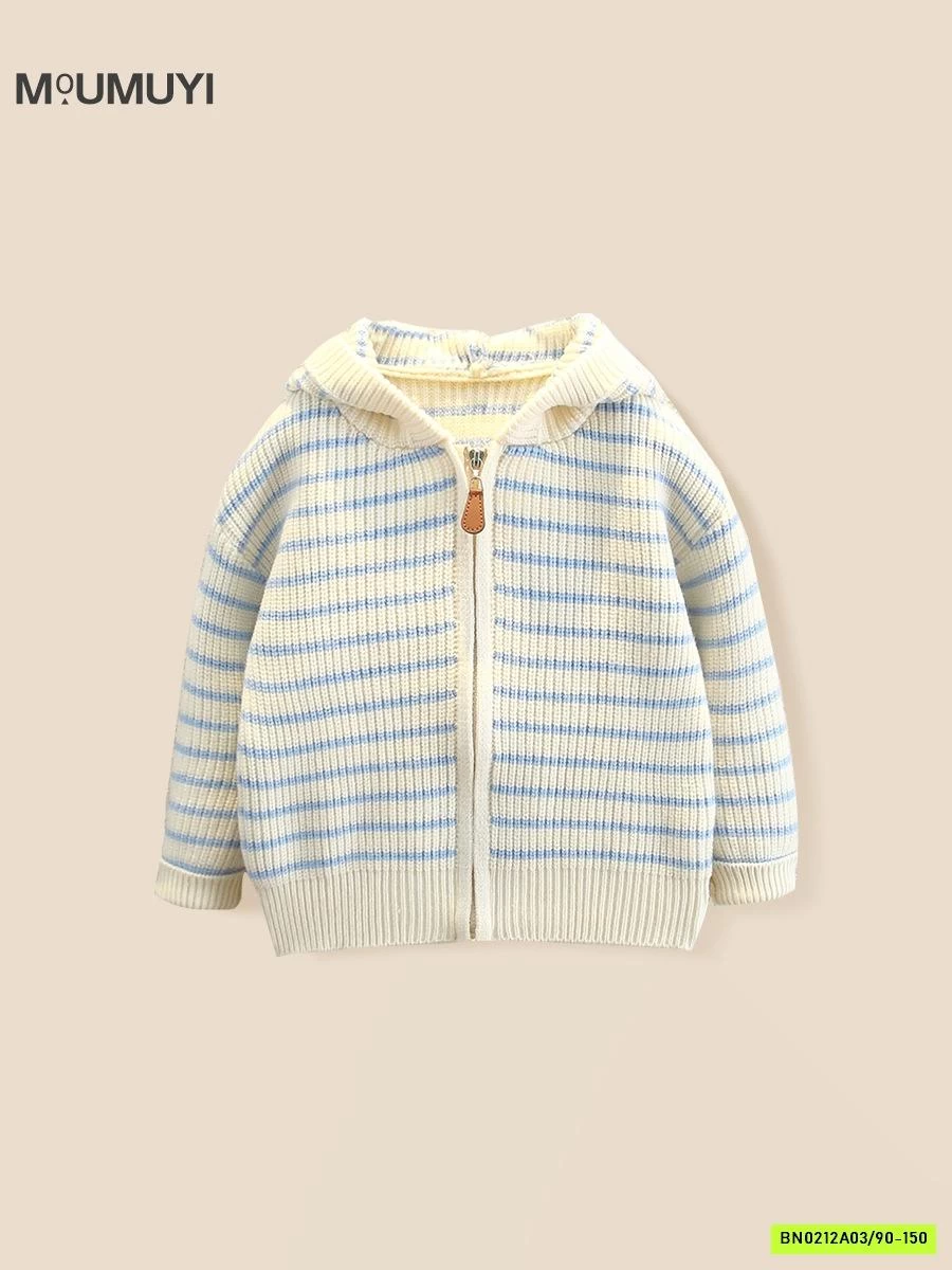 KHOÁC LEN KẺ XANH LIỀN MŨ