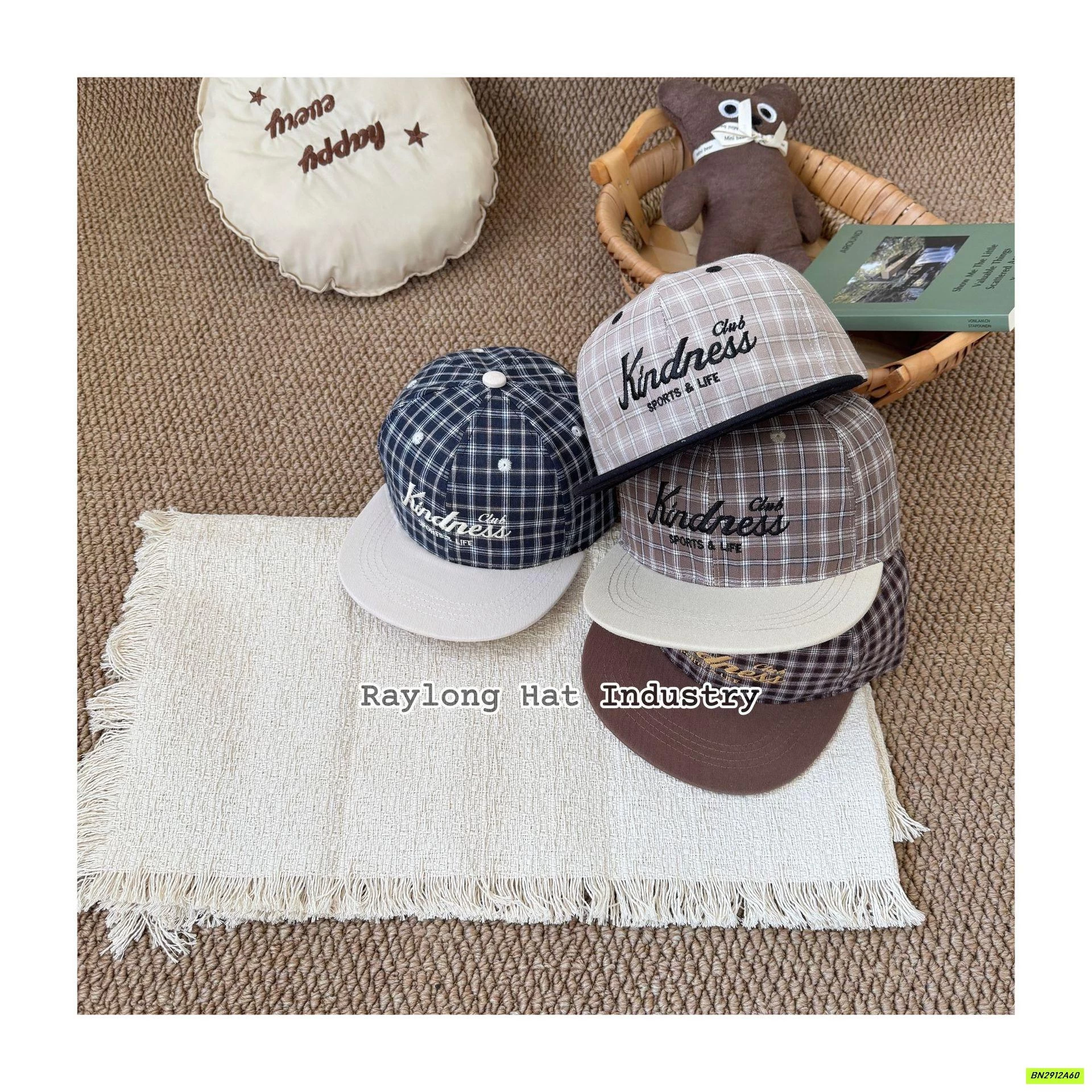 MŨ LƯỠI TRAI TÁN PHẲNG CHÓP CARO