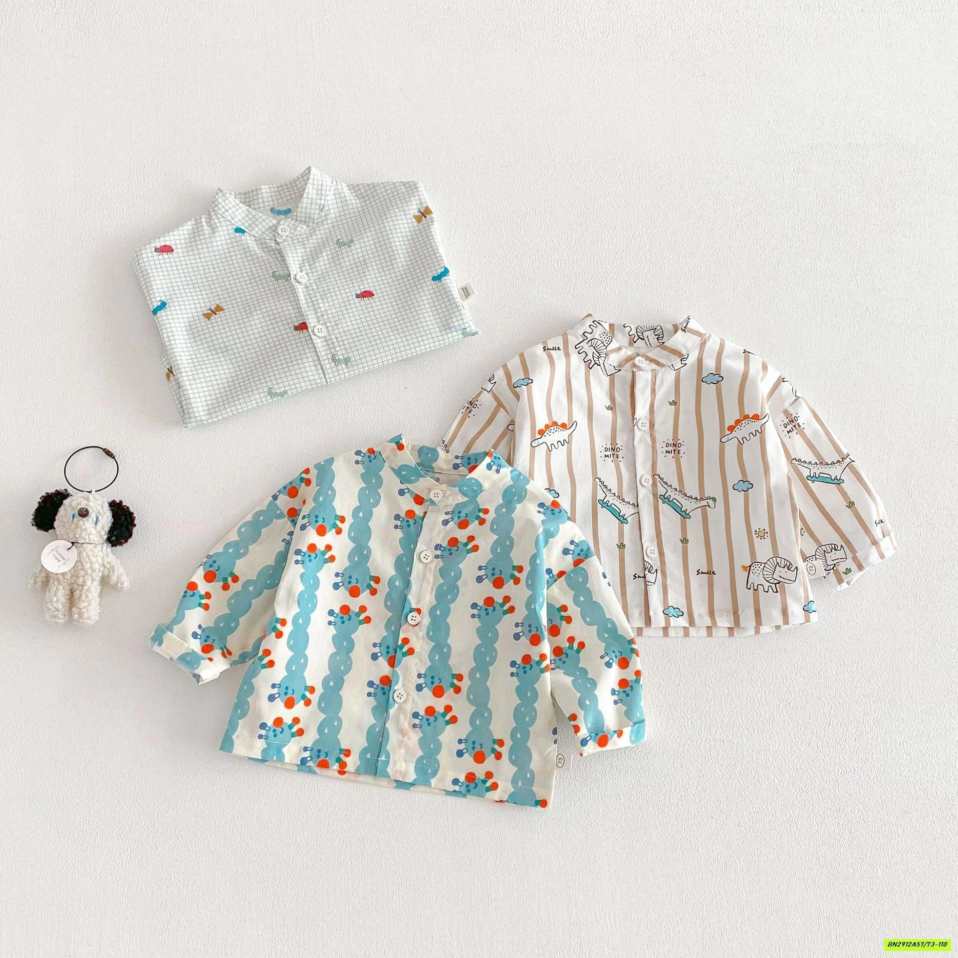 SƠ MI CỔ TRỤ HOẠT HÌNH NHÍ