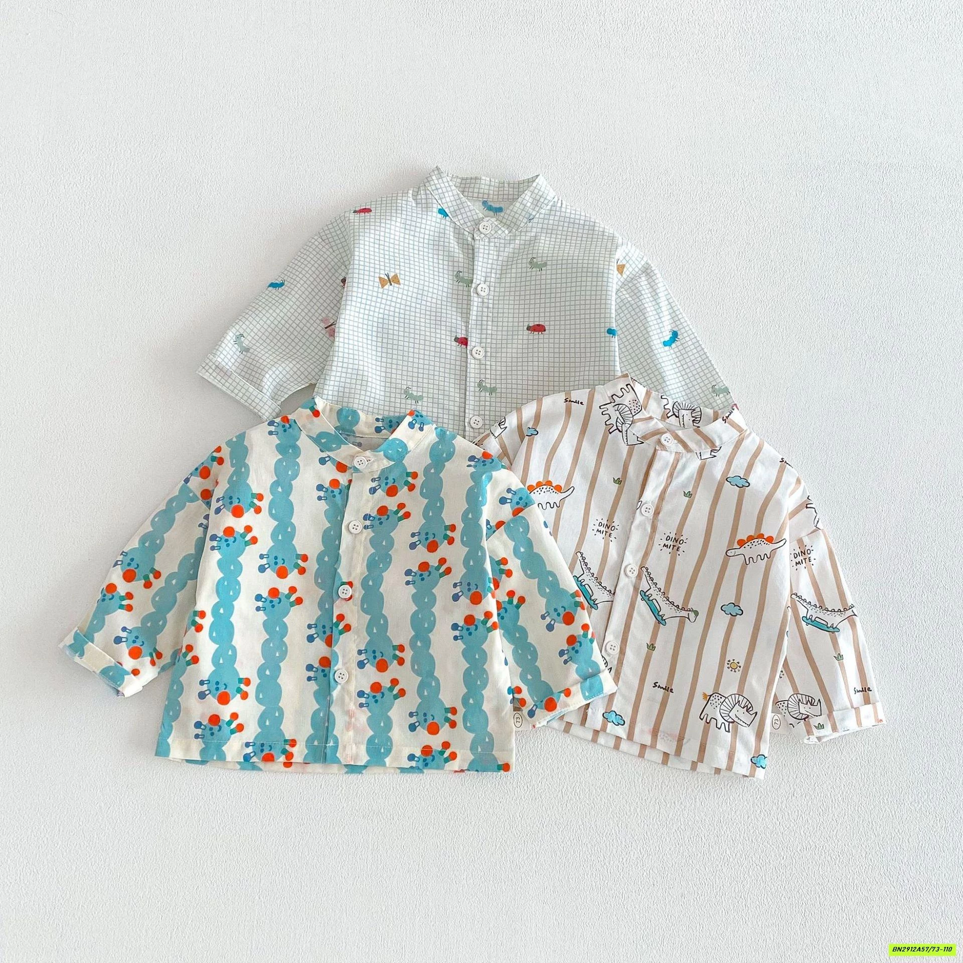 SƠ MI CỔ TRỤ HOẠT HÌNH NHÍ